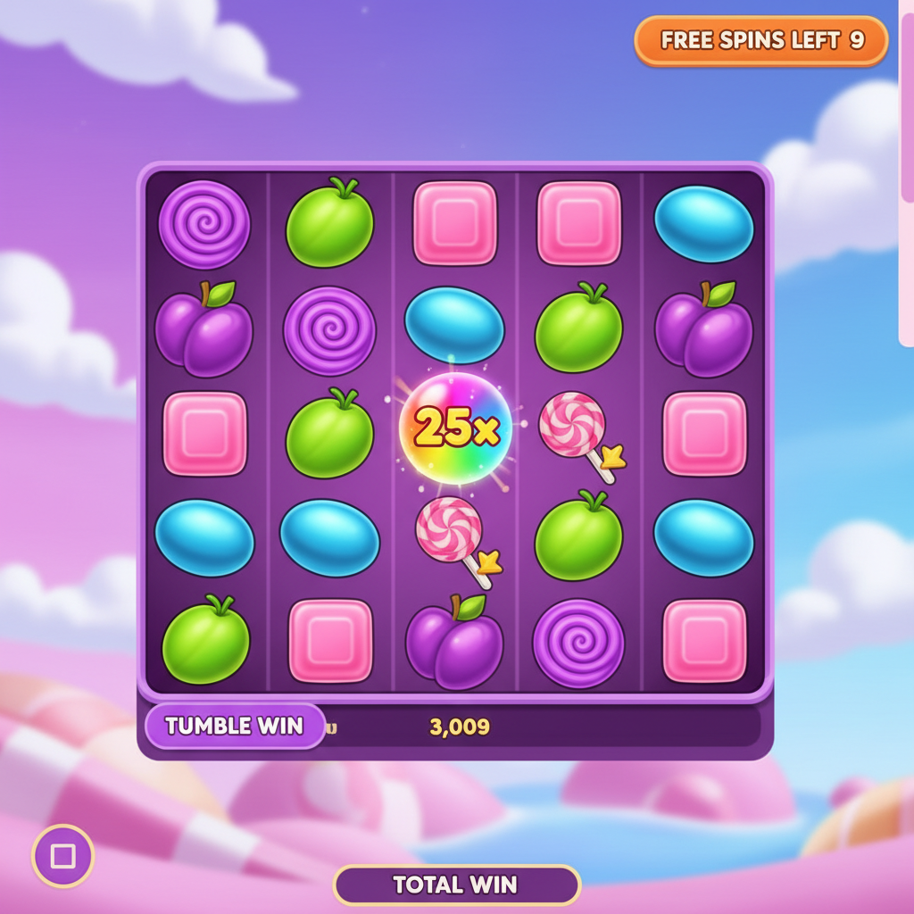 Sessione Free Spins attiva con moltiplicatore 25x e vincita parziale